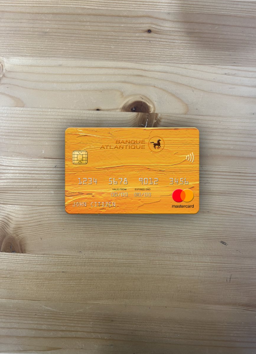 Download Senegal Banque Atlantique Bank mastercard photolook front Photoshop template